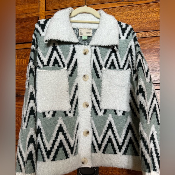 NWT Anthropologie Modern Chevron Print Sweater - Picture 1 of 7
